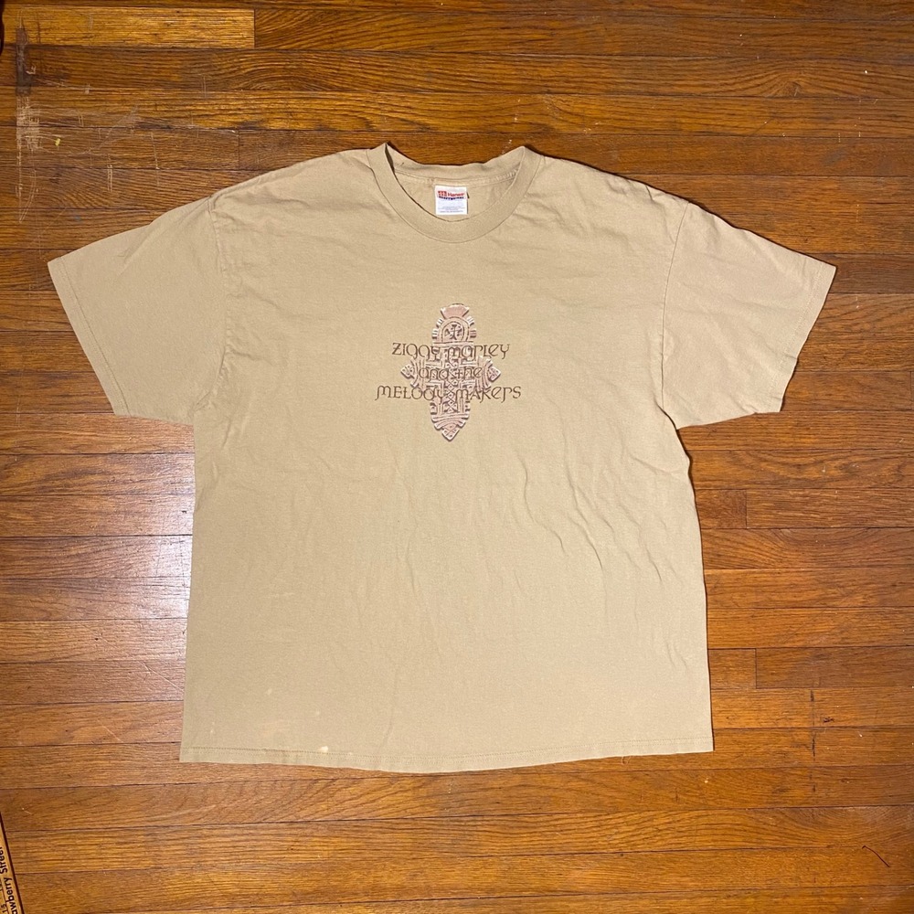 2000s Ziggy Marley and The Melody Makers T Shirt Mens Adult XL Beige Graphic Tee
